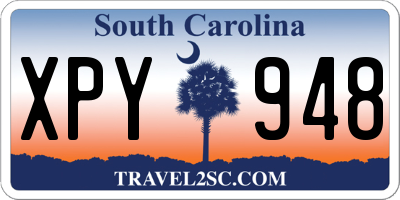 SC license plate XPY948