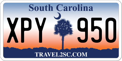 SC license plate XPY950