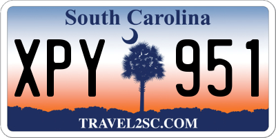 SC license plate XPY951