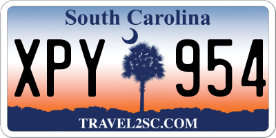 SC license plate XPY954
