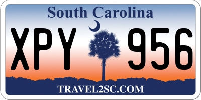 SC license plate XPY956
