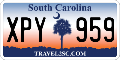 SC license plate XPY959