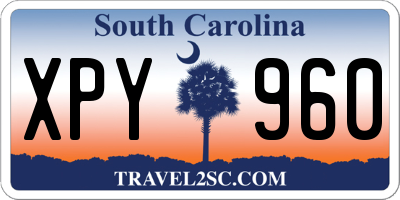 SC license plate XPY960