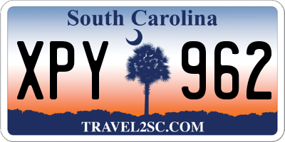 SC license plate XPY962