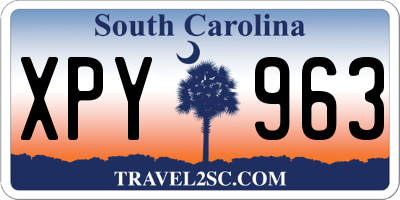 SC license plate XPY963