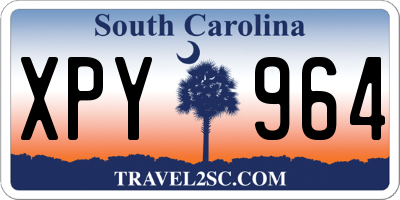 SC license plate XPY964