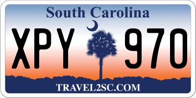 SC license plate XPY970