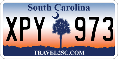 SC license plate XPY973