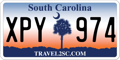 SC license plate XPY974