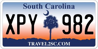 SC license plate XPY982