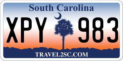 SC license plate XPY983