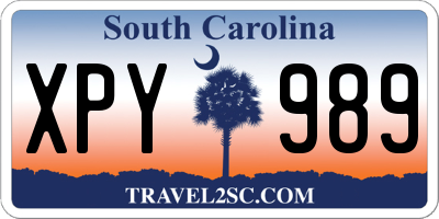 SC license plate XPY989