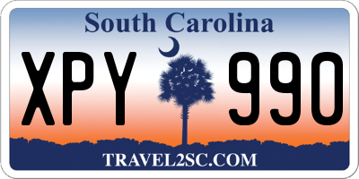 SC license plate XPY990