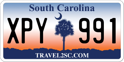 SC license plate XPY991