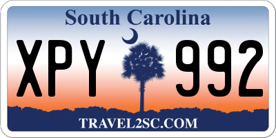 SC license plate XPY992