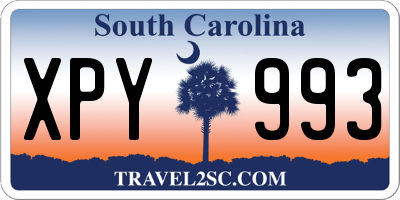 SC license plate XPY993
