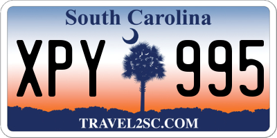 SC license plate XPY995