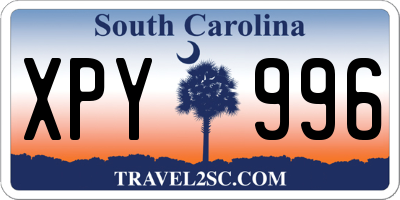SC license plate XPY996