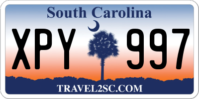 SC license plate XPY997
