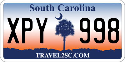 SC license plate XPY998