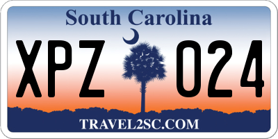 SC license plate XPZ024