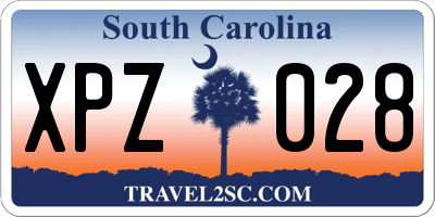 SC license plate XPZ028