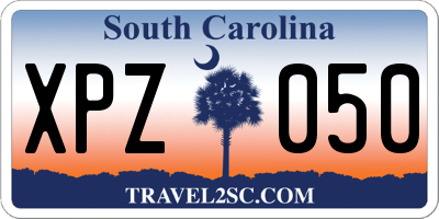 SC license plate XPZ050