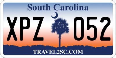 SC license plate XPZ052