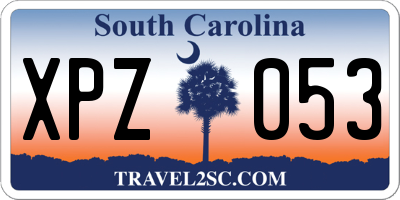 SC license plate XPZ053