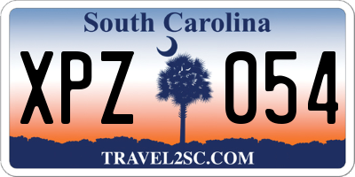 SC license plate XPZ054