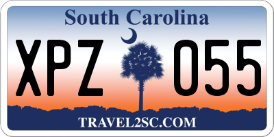 SC license plate XPZ055