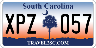 SC license plate XPZ057