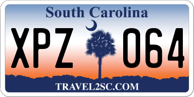 SC license plate XPZ064