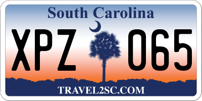 SC license plate XPZ065