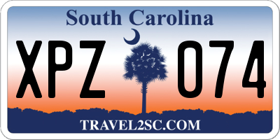 SC license plate XPZ074