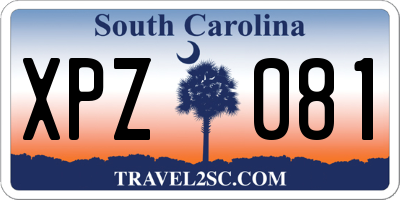 SC license plate XPZ081