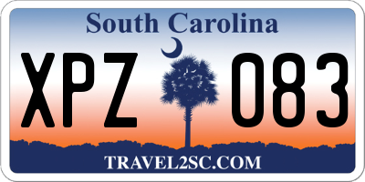 SC license plate XPZ083