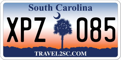 SC license plate XPZ085