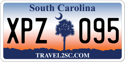 SC license plate XPZ095