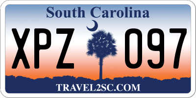 SC license plate XPZ097