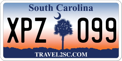 SC license plate XPZ099