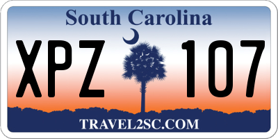 SC license plate XPZ107
