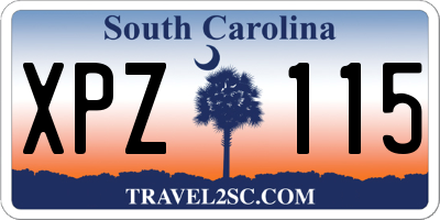 SC license plate XPZ115