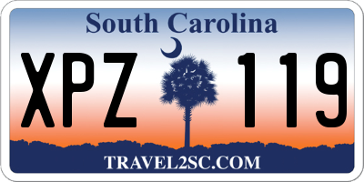 SC license plate XPZ119