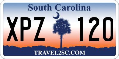 SC license plate XPZ120