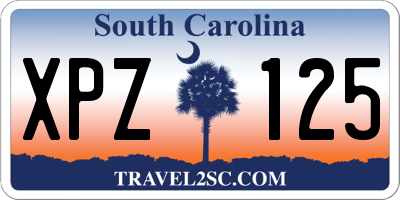 SC license plate XPZ125