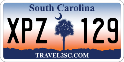 SC license plate XPZ129