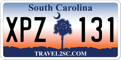 SC license plate XPZ131