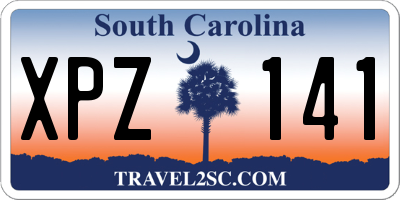 SC license plate XPZ141