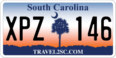 SC license plate XPZ146